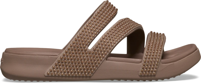 Image of Crocs Women Getaway Gems Strappy Sandals Latte 8