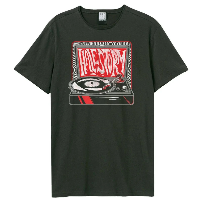 Image of Amplified Amplified Men Skull Shinedown T-Shirt in Charcoal Size: Small Charcoal S Male 5063470545100
