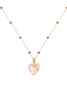 Image of Pink 'Sentiment' Heart Necklace