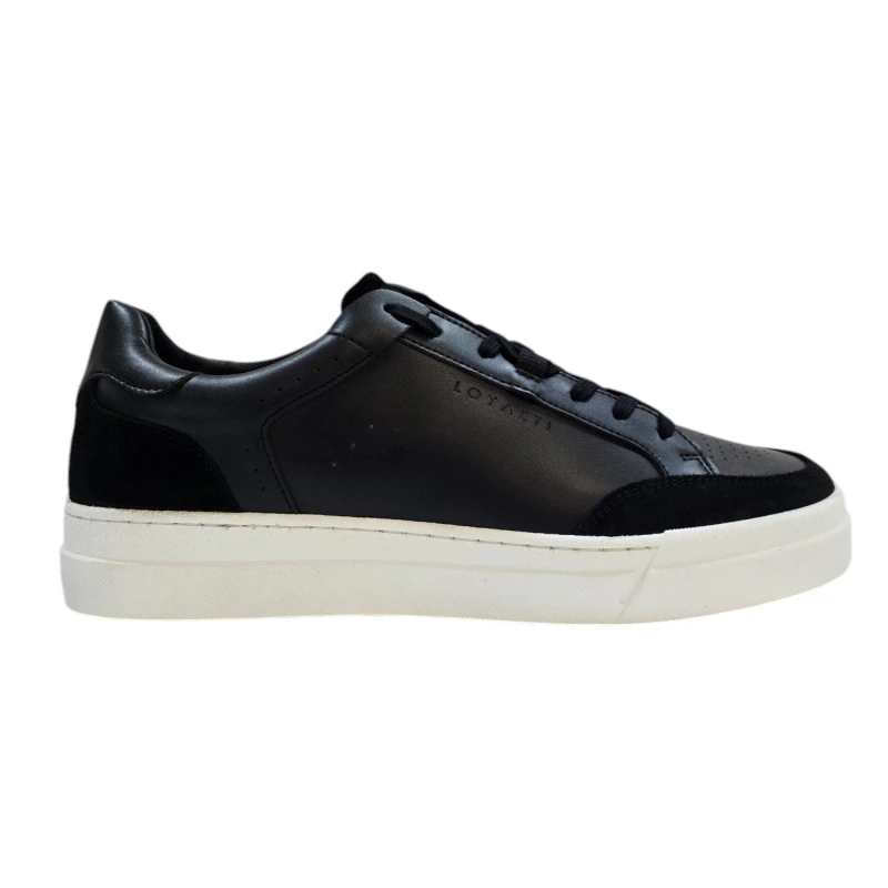 Image of Loyalti Mens Braid Low-Top Trainers Black/White male 7 (41)