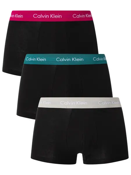 Image of Calvin Klein Low Rise Trunks Black (Grey Heather/Chesapeake/Jewel S