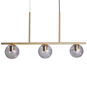 image of Sophia Long Table Lamp Brass, 3 Smoke