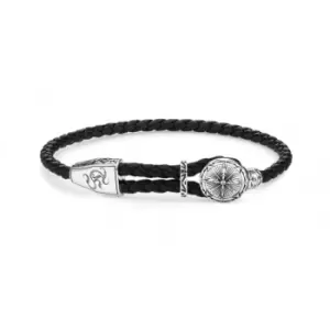 image of Thomas Sabo Rebel Heart Compass Leather Bracelet A1860-682-11-L25v