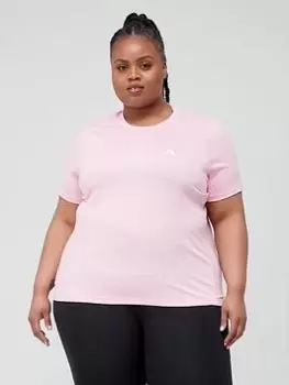 Image of adidas Minimal Tee (Plus Size) - Pink, Size 1X, Women