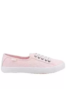 image of Rocket Dog Rocket Dog Chow Chow Elsie Eyelet Plimsolls, Pink, Size 4, Women