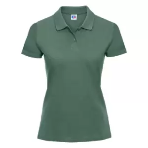 image of Russell Europe Womens/Ladies Classic Cotton Short Sleeve Polo Shirt (XS) (Bottle Green)