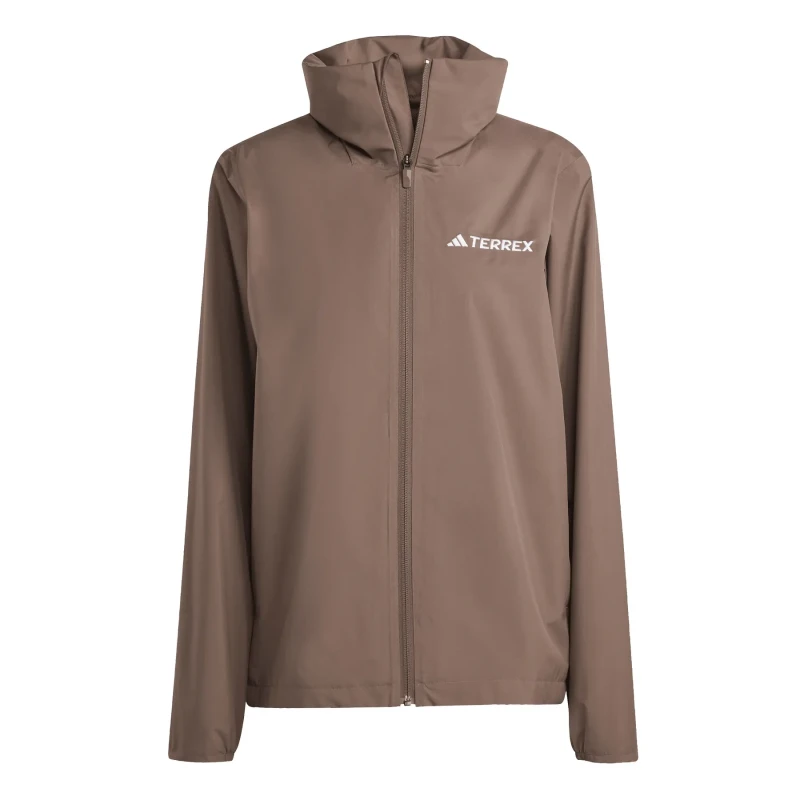 Image of Womens waterproof jacket adidas Terrex Multi Essentials 2 Marron Female 2XL