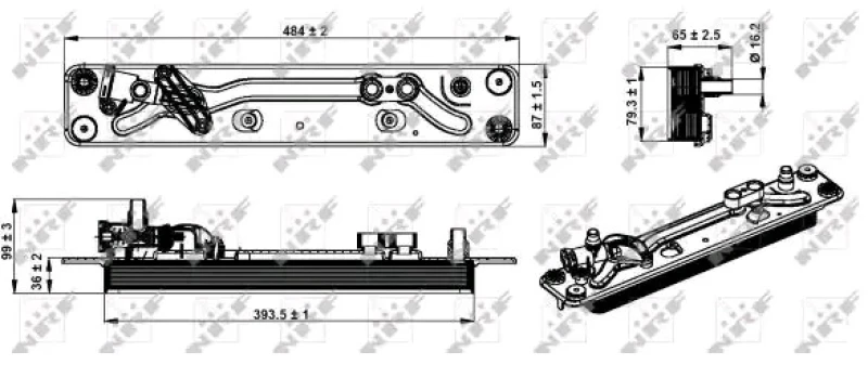 Image of NRF 31285 Oil Cooler Aluminium Oil Cooler,engine oil (469)