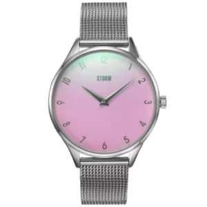 Image of Ladies Storm Storm Reli Silver Pink Alarm Chronograph Radio Controlled Watch