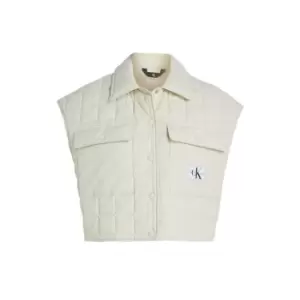 Image of Calvin Klein Jeans Short Quilted Vest - Beige
