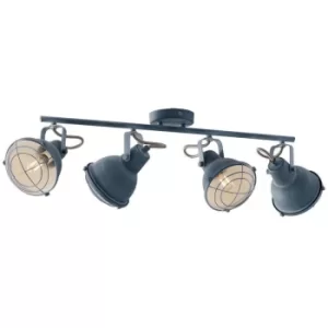 image of Fan Europe CUBA 4 Light Spotlight Bars Grey 77.5x17x13cm