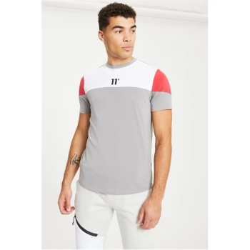 Image of 11 Degrees Panel T-Shirt - Sivr/Wht/Infern