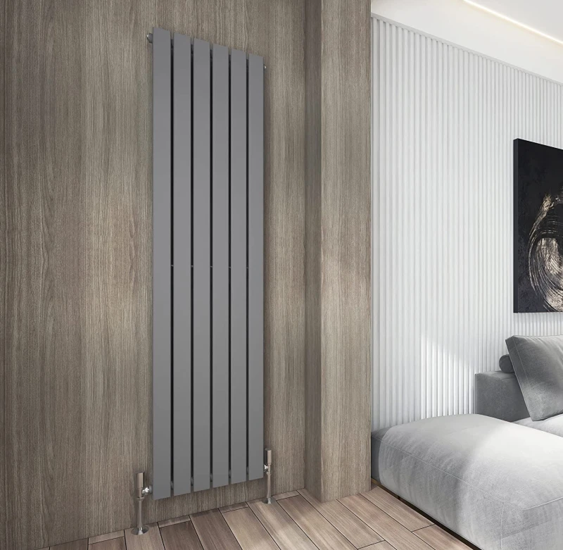Image of MCC Direct Designer Flat Panel Vertical Single Panel Radiator Grey