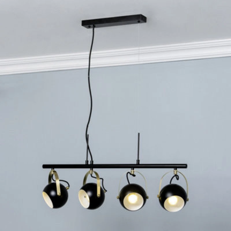 Image of Inlight Azure Matt Black LED Pendant Ceiling Light, (Dia)730mm