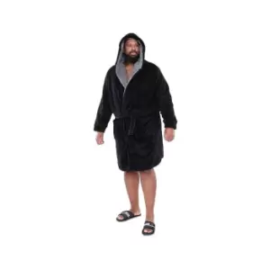 image of Duke Mens Newquay Hooded Dressing Gown (3XL) (Navy)