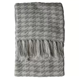 Image of Houndstooth Woven Throw 130x170cm