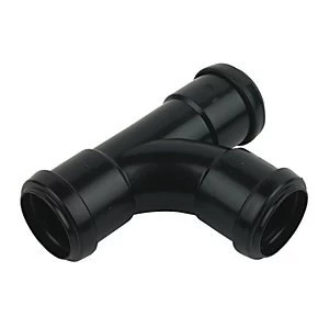 Image of FloPlast WP23B Push-Fit Waste 92.5 Deg Equal Tee - Black 40mm