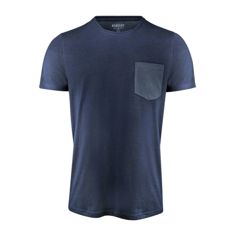 Image of James Harvest Mens Walcott T-Shirt in Navy Size: Small Navy Male S