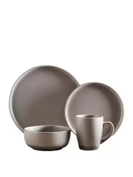 Image of Tower Barbary & Oak Avena Fossil Grey 16 Piece Dinner Set