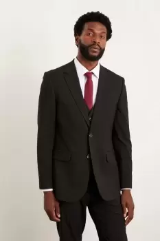 Image of Mens Plus Tailored Fit Black Essential Suit Jacket