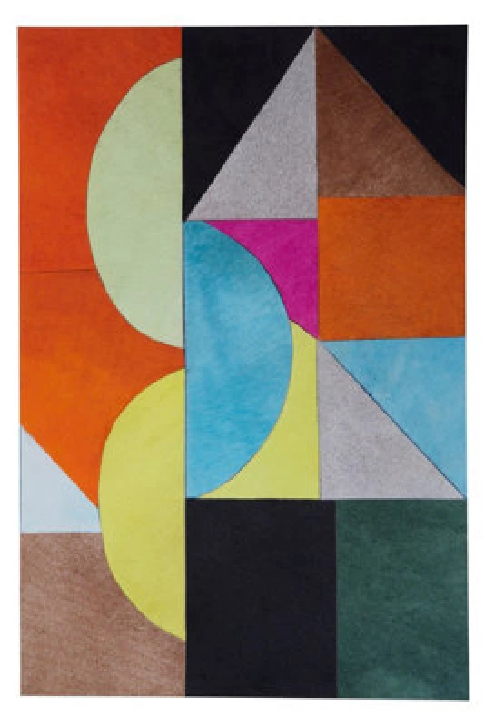 Image of Orsina Safira Genunie Leather Abstract Wall Art
