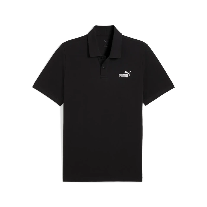 Image of Puma Essential Pique Polo Shirt Black Cotton M
