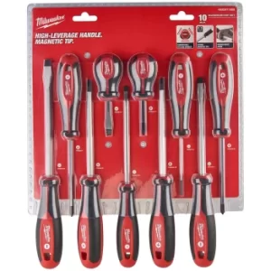 image of Milwaukee 10 Piece Tri-Lobe Screwdriver Set