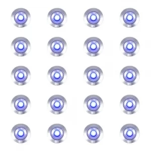 Image of 20 x 15mm Minisun Blue LED Decking Lights