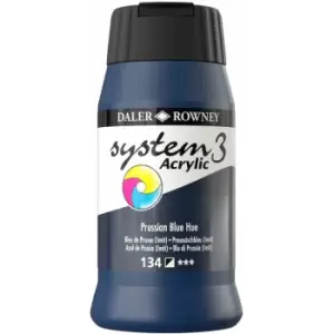 image of System 3 Acrylic Prussian Blue (500ml) - Daler Rowney