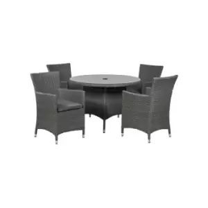 image of A-mir - PARIS 4 Seater Round Carver Dining Set