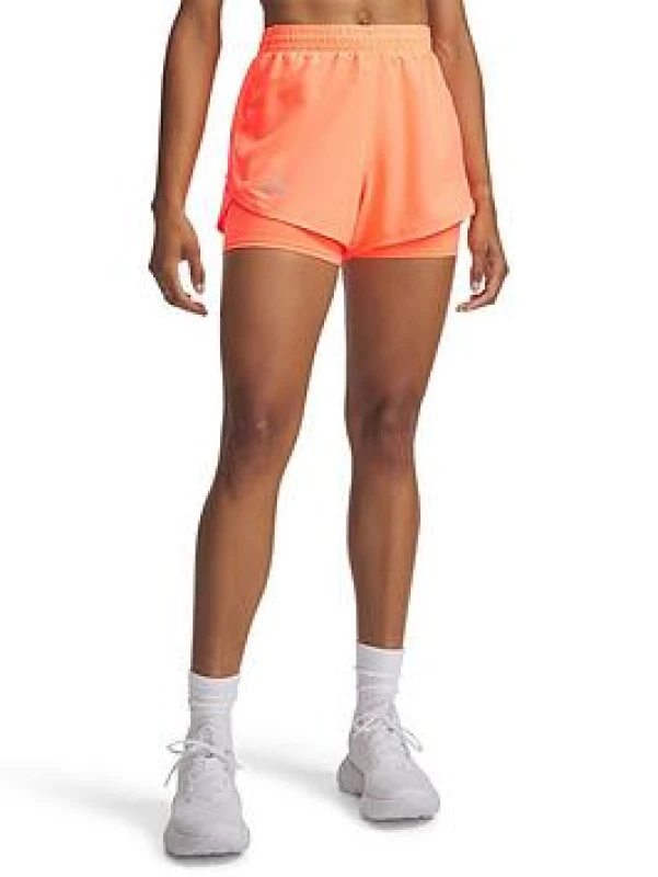 Image of Womens 2-in-1 shorts Under Armour Fly-By Multicolore Female XS