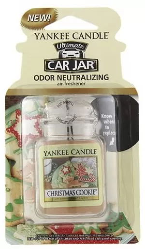 image of Christmas Cookie (Pack Of 6) Yankee Candle Ultimate Car Jar Air Freshener