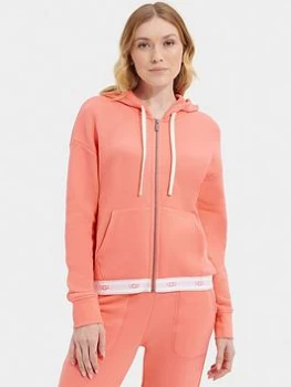 Image of UGG Sena Zip Through Hoodie - Pink Size XS Women