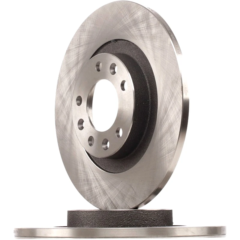 Image of RIDEX 82B0884 Brake disc Rear Axle, solid, Cast Iron, Uncoated, Untreated, without bolts/screws Cast Iron Brake Disc (82)