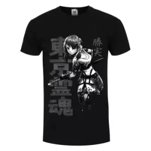 Image of Tokyo Spirit Mens Katsumi Monochrome T-Shirt (3XL) (Black)