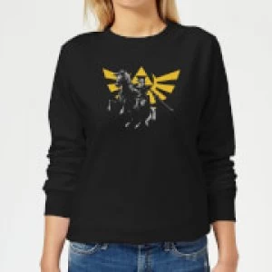 image of Nintendo Legend Of Zelda Hyrule Link Womens Sweatshirt - Black - S