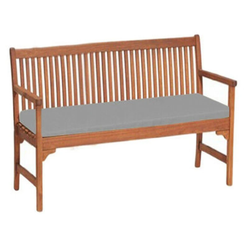 Image of Gr8 Garden Grey Garden Bench Pad Outdoor Waterproof Fabric 2 Seater Furniture Swing Seat Cushion