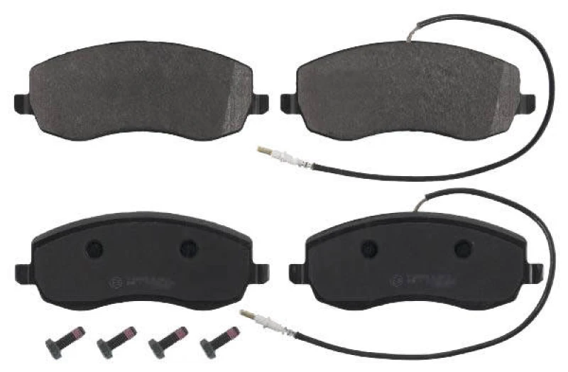 Image of Blue PRINT ADL144247 Brake pad set Front Axle, incl. wear warning contact, with bolts/screws Brake Pad Set,disc brake (402)