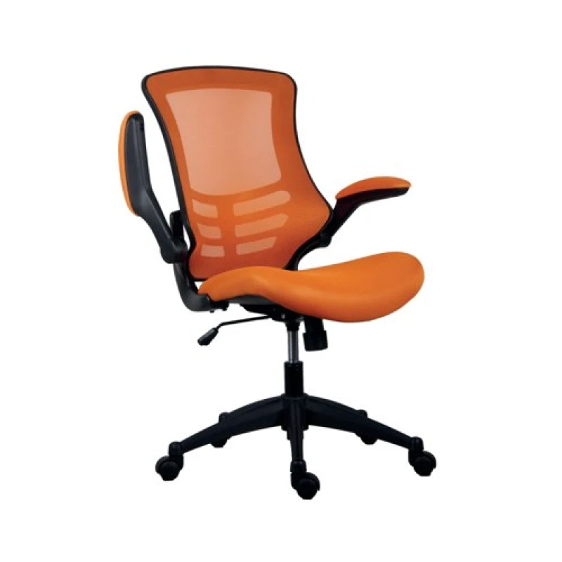 Image of Jemini Jaya Mesh Back Chair with Folding Arms 680x670x1070mm Orange KF77787