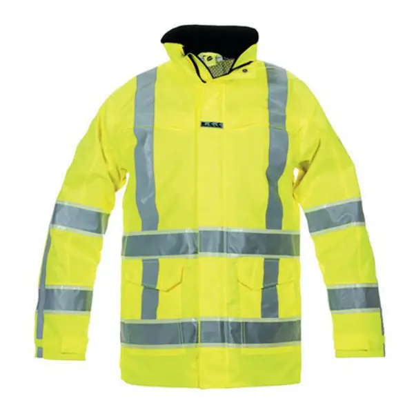 Image of Italie Hydrowear Italie High Visibility Parka with Glow in the Dark GIS Tape Saturn Yellow S HYD131001SYS