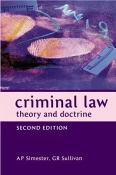 Image of Criminal Law by A. P Simester and G. R Sullivan Book