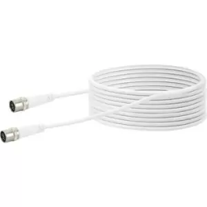 image of Schwaiger Antennas, SAT Cable [1x F quick connector - 1x F quick connector] 10.00 m 10 dB fourfold shielding White