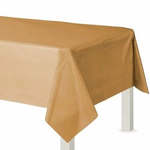 image of Amscan Plastic Table Cover 12 Peace's (Gold)