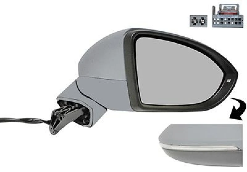 Image of VAN WEZEL Wing mirror VAN WEZEL 5769824