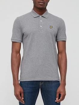 Image of Lyle & Scott Plain Polo Shirt - Grey Marl Size XL Men