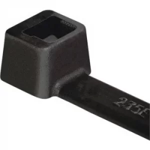 Image of HellermannTyton 111-04889 T50R-PA66W-BK Cable tie 200 mm 4.60 mm UV-proof 100 pc(s)