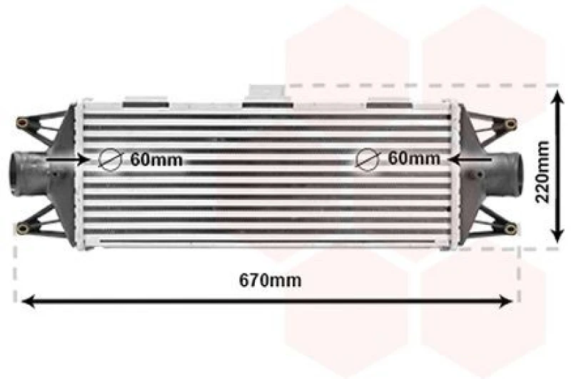Image of VAN WEZEL Intercooler VAN WEZEL 28004045