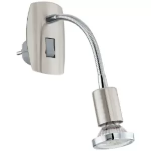 image of Eglo - Mini Single Spotlight Satin Nickel, Chrome