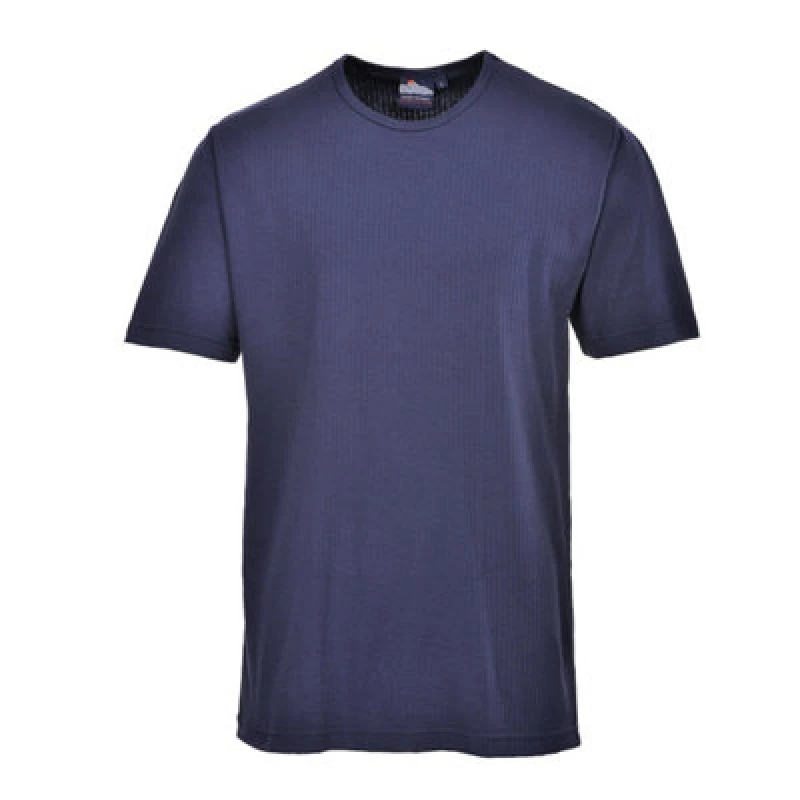 Image of Portwest Thermal Short Sleeve T Shirt B120NARXXXL Colour: Navy