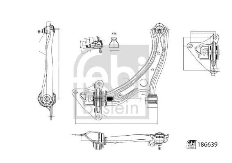 Image of Suspension arm FEBI BILSTEIN 186639